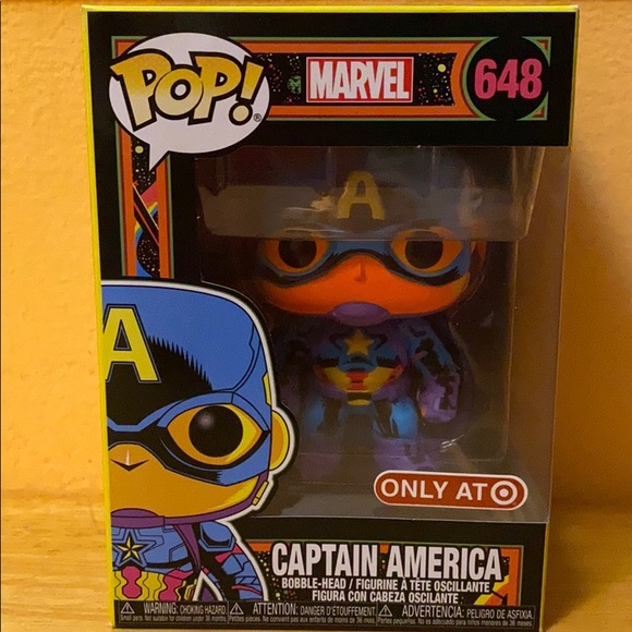black light captain america pop
